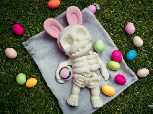 Cute tiny Easter skeleton